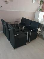 Zes luxe eetkamerstoelen - Zo goed als nieuw!, Huis en Inrichting, Fauteuils, Ophalen, Minder dan 50 cm, Minder dan 75 cm, Metaal