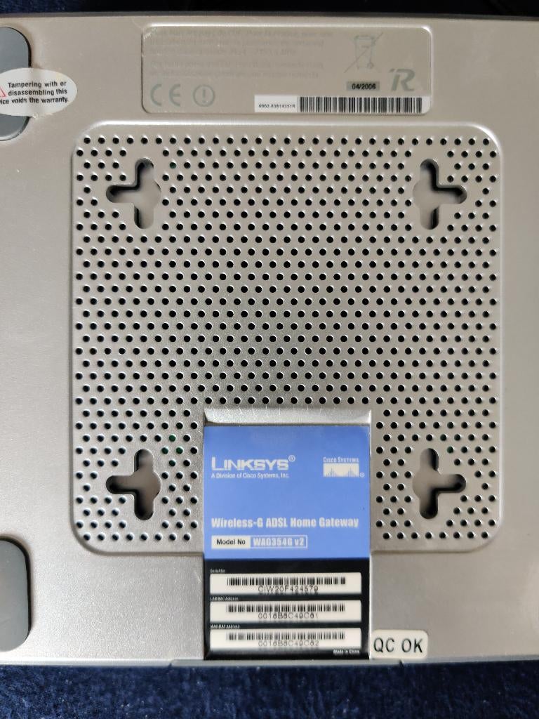 Linksys Wireless-G ADSL Home Gateway WAG354G v2, Ophalen of Verzenden