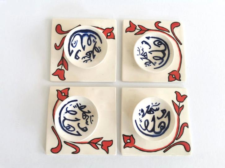 The village pottery keramiek design schaaltjes set, Antiek en Kunst, Antiek | Keramiek en Aardewerk, Verzenden