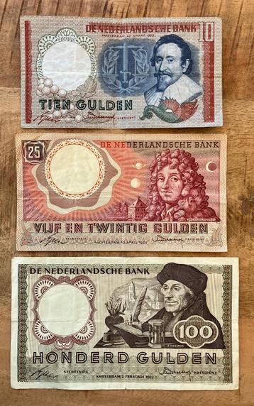 serie Erflaters van onze beschaving (10, 25 en 100 gulden) beschikbaar voor biedingen