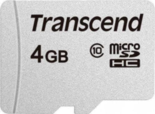 Transcend microSDHC 300S 4GB Class 10, Audio, Tv en Foto, Fotografie | Geheugenkaarten, Nieuw, MicroSDHC, 4 GB, Fotocamera, Ophalen of Verzenden