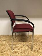 2 Rode Stoelen - Comfortabel!, Huis en Inrichting, Stoelen, Gebruikt, Twee, Ophalen of Verzenden, Metaal