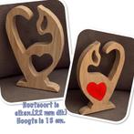 Houten beeldje.  I Love my Cat, Ophalen of Verzenden, Nieuw