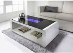 Witte salon tafel met led verlichting, Ophalen, 50 tot 100 cm, Zo goed als nieuw, Minder dan 50 cm