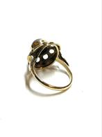 14k gouden ring met een hematiet, Ophalen of Verzenden, Zo goed als nieuw, 17 tot 18, Met edelsteen