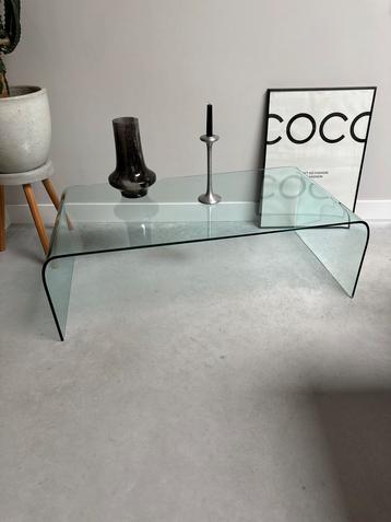 Vintage salontafel waterfall glas FIAM Ponte Angelo Cortesi beschikbaar voor biedingen