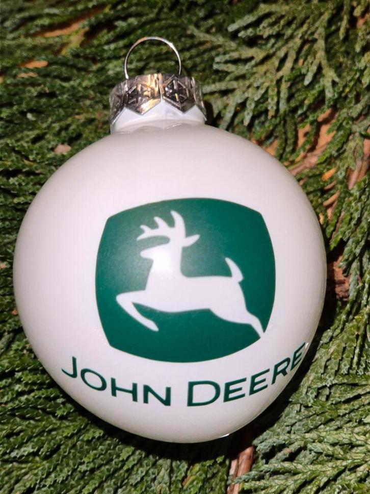 Witte kerstbal John deere, Verzamelen, Merken en Reclamevoorwerpen, Gebruiksvoorwerp, Ophalen of Verzenden
