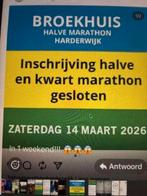 Startbewijs halve marathon Harderwijk, Overige merken, Overige typen, Nieuw, Ophalen of Verzenden