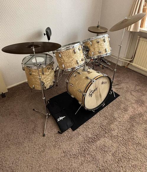 Vintage 60’s Ludwig/Gretsch Drumstel uniek + accessoires, Muziek en Instrumenten, Drumstellen en Slagwerk, Zo goed als nieuw, Ludwig