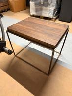 Sidetable, ijzeren frame met wengé masieve plank, Huis en Inrichting, Tafels | Sidetables, Ophalen, Gebruikt, 100 tot 150 cm, Metaal