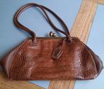 Prachtige leren scapa schouder/hand tas in croco print, Ophalen of Verzenden, Zo goed als nieuw, Bruin, Handtas