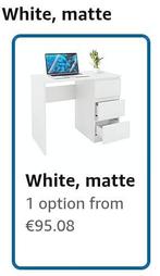 Mdesign Bureau Wit Mat - Nieuw met plekje, MDesign, Unknown, Nieuw, Ophalen of Verzenden