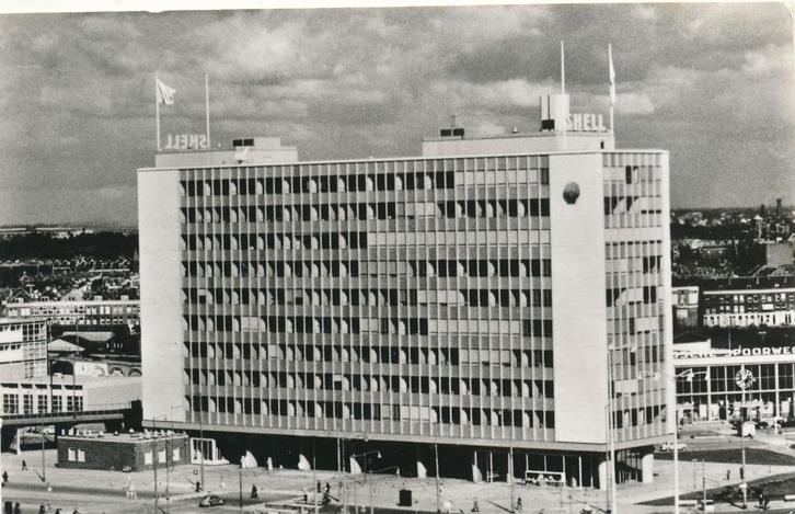 1197 SHELL Gebouw Hofplein  Rotterdam, Verzamelen, Ansichtkaarten | Nederland, Zuid-Holland, Ophalen of Verzenden