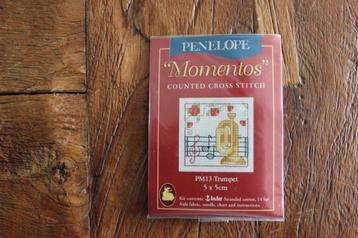 Borduurpakket Penelope Momentos PM 13 Trumpet 5x5 cm beschikbaar voor biedingen