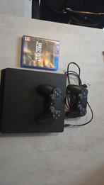 PS4 met 2 controllers + game, Met 2 controllers, Ophalen of Verzenden, Original, Gebruikt