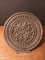 Antieke hardstenen schijf / Mandala onderzetter, Ophalen of Verzenden