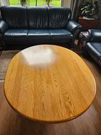 Blank eiken salontafel, licht eiken, 105x130cm, 50 tot 100 cm, 100 tot 150 cm, Vintage, Ophalen of Verzenden