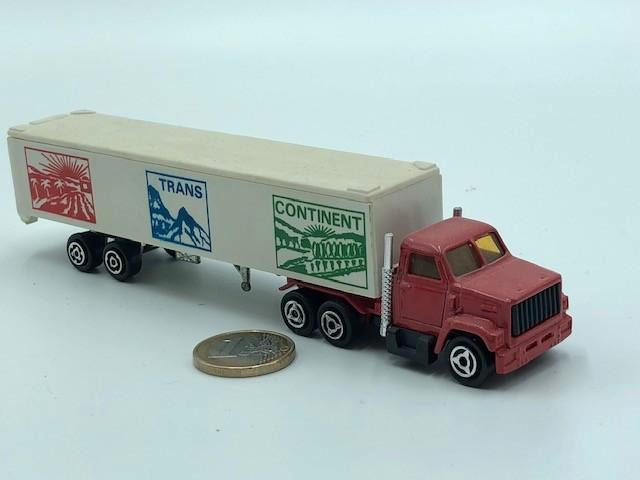 Amerikaanse Truck met Oplegger "Trans Continent", Majorette, Hobby en Vrije tijd, Modelauto's | Overige schalen, Gebruikt, Bus of Vrachtwagen