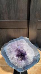 Agaat met amethist op standaard, Ophalen of Verzenden