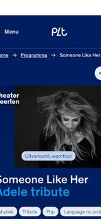 Someone Like Her Adele tribute Heerlen  2 december om 20:00, Tickets en Kaartjes, Twee personen, December