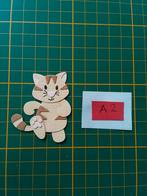 A2 Stansjes beige tijger kat, Hobby en Vrije tijd, Kaarten | Zelf maken, Ophalen of Verzenden, Nieuw, Dieren, Overige typen