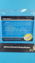 Simlong SIM Card Informatie Backup maken. Nieuw. 6C7, Tweedehands verkoop, Tweedehands verkoop, Gebruikt, Overige typen