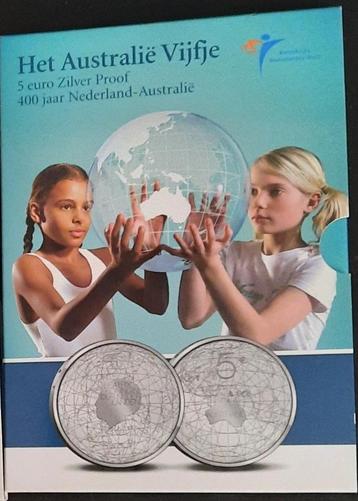 MOOIE EN UNIEKE ZILVEREN  HET AUSTRALIE VIJFJE EURO 2009    beschikbaar voor biedingen
