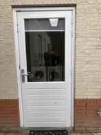 Hardhouten achterdeur, Doe-het-zelf en Verbouw, Deuren en Horren, Ophalen, Gebruikt, Buitendeur, 200 tot 215 cm