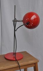 Veb Leuchten | vintage tafellamp | bollamp | donker rood, Huis en Inrichting, Lampen | Tafellampen, Metaal, Ophalen of Verzenden