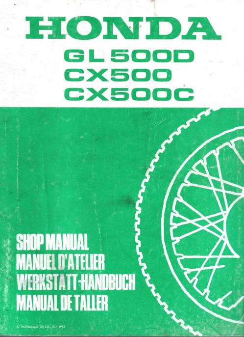 Honda GL500 D CX500 CX500 C Addendum shop manual (7612z), Motoren, Handleidingen en Instructieboekjes, Honda, Ophalen of Verzenden