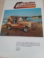 Bedford CF Cavalier Coachman camper brochure Opel Blitz, Ophalen of Verzenden, Zo goed als nieuw, Opel
