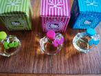 3 Hello Kitty miniatuurparfum flesjes Nieuw in verpakking, Ophalen of Verzenden, Nieuw