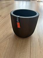 Capi groove bloempot zwart goud 14x13 cm, Tuin en Terras, Overige materialen, Rond, Binnen, Ophalen of Verzenden