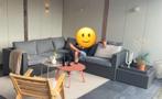 Wicker Loungeset met Hoekdeel/tafel, Tuin en Terras, Tuinsets en Loungesets, Ophalen, 4 zitplaatsen, Gebruikt, Loungeset