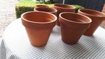 TERRACOTTA BLOEMPOTTEN 6 STUKS, Ophalen, Zo goed als nieuw, Rond, Minder dan 25 cm