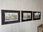 Serie van drie zeefdrukken Jachttaferelen J.F. Herring Sr., Antiek en Kunst, Kunst | Litho's en Zeefdrukken, Ophalen