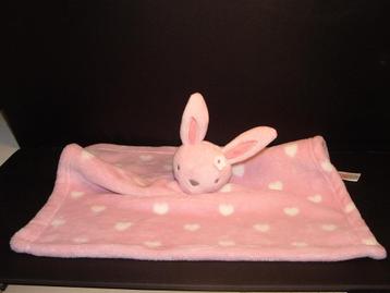 PRIMARK BABY KONIJN KNUFFELDOEK VELOURS ROZE MET  beschikbaar voor biedingen