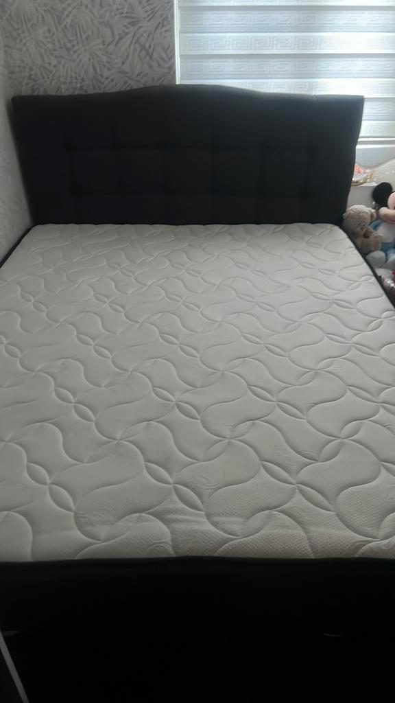 Luxe Tweepersoonsbed met Matras - Zo goed als nieuw, Huis en Inrichting, Slaapkamer | Bedden, Zo goed als nieuw, Tweepersoons
