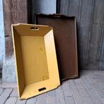 1x Oud brocante houten dienblad mangelbak tray *Etage3*, Gebruikt, ., Ophalen of Verzenden, .