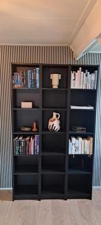 Ikea Billy Boekenkast Zwart Eiken (3 stuks), Huis en Inrichting, Ophalen, Gebruikt, 100 tot 150 cm, 200 cm of meer
