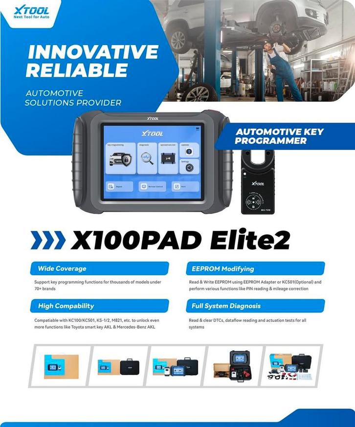 Xtool X100PAD Elite2 Key Programmer, Auto diversen, Autogereedschap, Ophalen of Verzenden