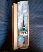 mooie oude kerstboompiek van glas in doos ,  50/ 60 jaren, Diversen, Kerst, Ophalen of Verzenden, Gebruikt