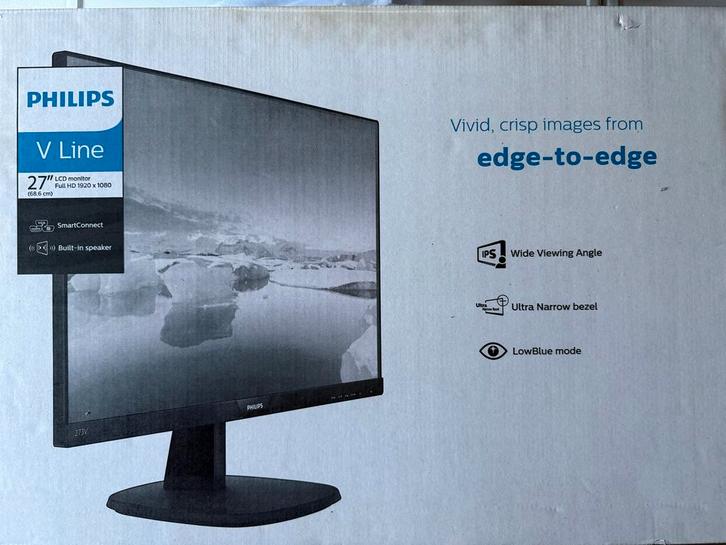 Philips V Line 27" Full HD Monitor, Computers en Software, Monitoren, Zo goed als nieuw, 60 Hz of minder, HDMI, VGA, Ingebouwde speakers