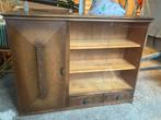 Vintage Boekenkastje jaren '40 met glazen schuifdeuren, Ophalen, Mid century, O, 50 tot 100 cm