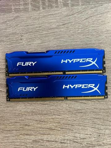 2x 8GB DDR3 RAM Geheugen HyperX Fury Kingston beschikbaar voor biedingen