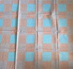 Vintage lap stof met lichtbruine en mintgroene blokken NIEUW, Hobby en Vrije tijd, Stoffen en Lappen, Nieuw, 30 tot 120 cm, 30 tot 200 cm