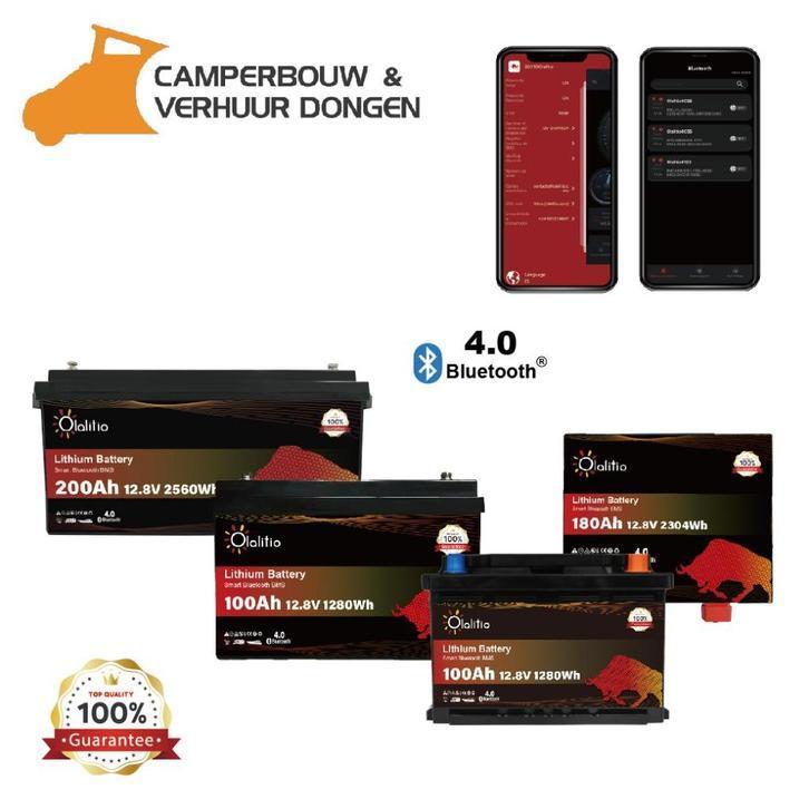 Lithium Accu LiFeP04 100AH -150AH - 200AH /12.8V, Caravans en Kamperen, Camper-accessoires, Nieuw, Ophalen of Verzenden