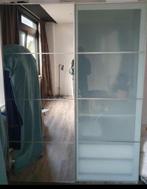 IKEA PAX kledingkast 150x58x201 spiegel schuifdueren, Gebruikt, Eikenhout, 200 cm of meer, 150 tot 200 cm