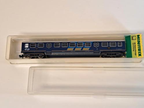 Minitrix NS rijtuig, artikelnummer 13129, Hobby en Vrije tijd, Modeltreinen | N-Spoor, Zo goed als nieuw, Wagon, Gelijkstroom