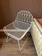 Stijlvolle witte metalen stoel, Ophalen, Wit, Zo goed als nieuw, Metaal